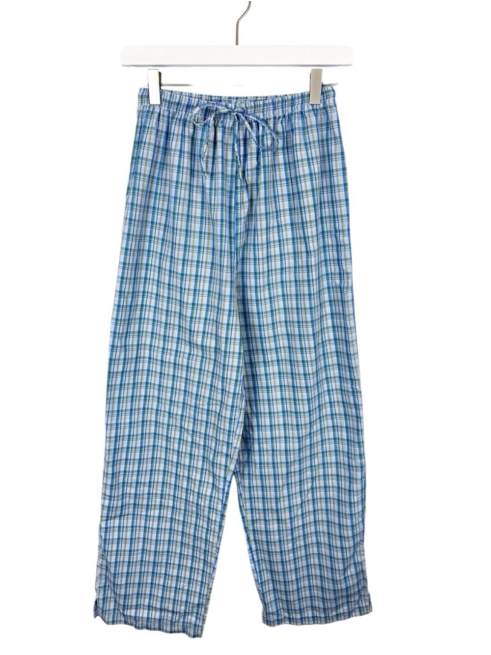 Jockey Plaid Pajama Pants Women's Size Small Blue/Green Plaid